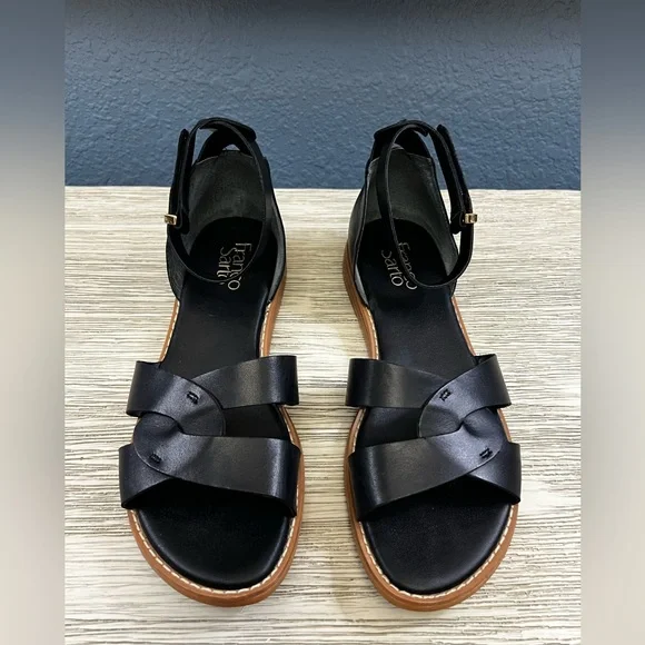 EXCELLENT CONDITION!!!! Franco Sarto Glora Elegant Black Sandals - Picture 1 of 7
